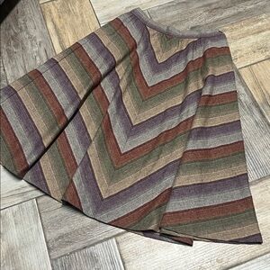 Vintage Chevron Wool Skirt